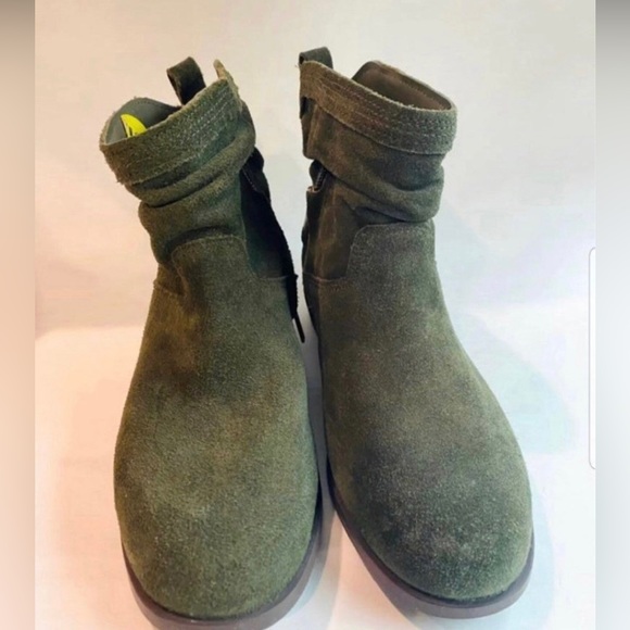 Koolaburra by UGG Lorelei Green Suede Ankle Boots Booties Womens 5 - Picture 2 of 7